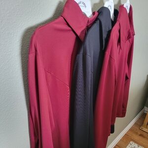 Hobby Horse Pearle Show Blouses, 2x, Black And Maroon